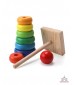 Wooden Rainbow Stacker (Square Base)