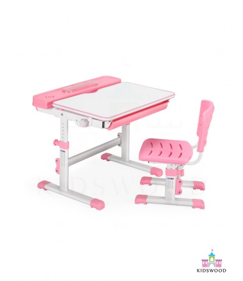 Adjustable Study Table & Chair (Large - Pink)