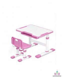 Adjustable Study Table & Chair (Pink)