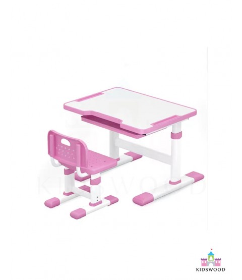 Adjustable Study Table & Chair (Pink)