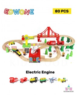 Edwone Rail Track Set (Electric 80 Pcs)