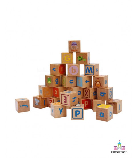 Alphabet Cubes Blocks Set