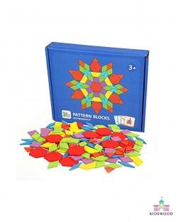 Wooden Pattern Blocks (155 Pcs)