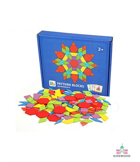 Wooden Pattern Blocks (155 Pcs)