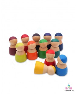 Wooden Peg Dolls (12 Pcs)