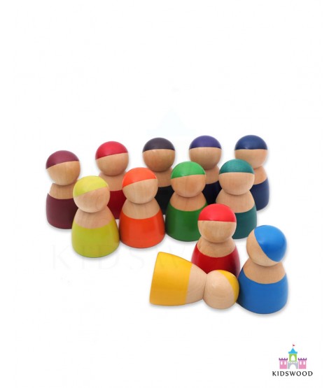 Wooden Peg Dolls (12 Pcs)