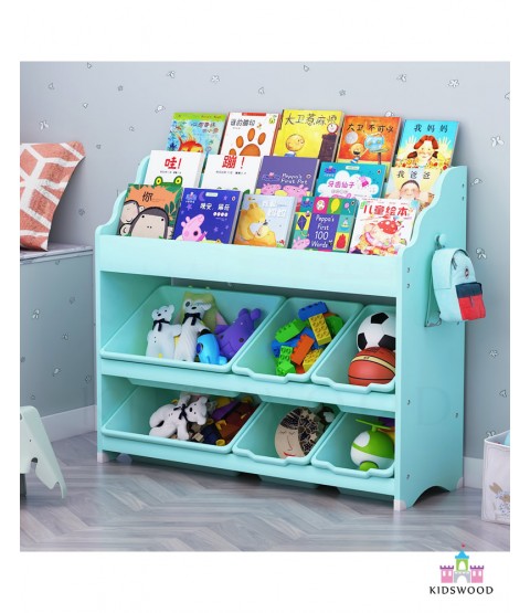 Classic Books and Toys Organizer (Aqua Blue)