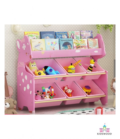 Books & Toys Organizer (Pink-Deer-2 Rows)