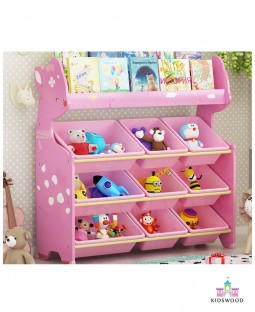 Books & Toys Organizer (Pink-Deer-3 Rows)