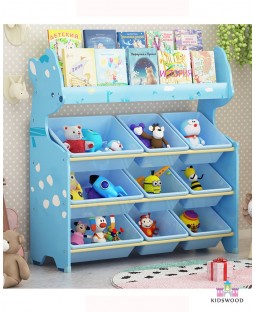 Books & Toys Organizer (Blue-Deer-3 Rows)