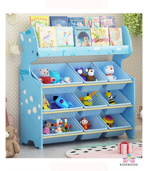 Books & Toys Organizer (Blue-Deer-3 Rows)