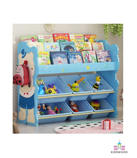 Books & Toys Organizer (Blue-2 Rows)