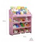 3 Rows Books and Toys Organizer (Pink)