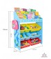 3 Rows Books and Toys Organizer (Blue)