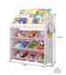 3 Rows Books and Toys Organizer (White)