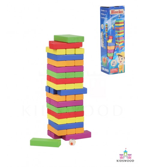 Jenga Colored Set (54 Pcs)