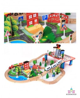 Construction Site Rail Track Set (88 Pcs)