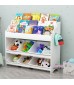 2 Rows Books and Toys Organizer (White)