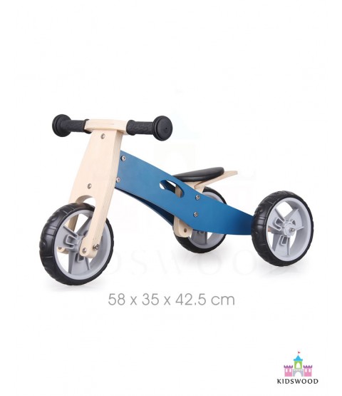 Wooden 2-in-1 Bike (Blue)