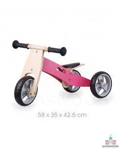 Wooden 2-in-1 Bike (Pink)