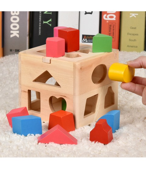 Shape Sorting Cube (13 Shapes)